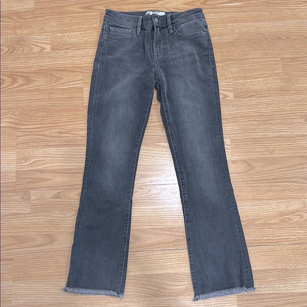 Free People Gray Grey Raw Hem Jeans NWOT Size 24